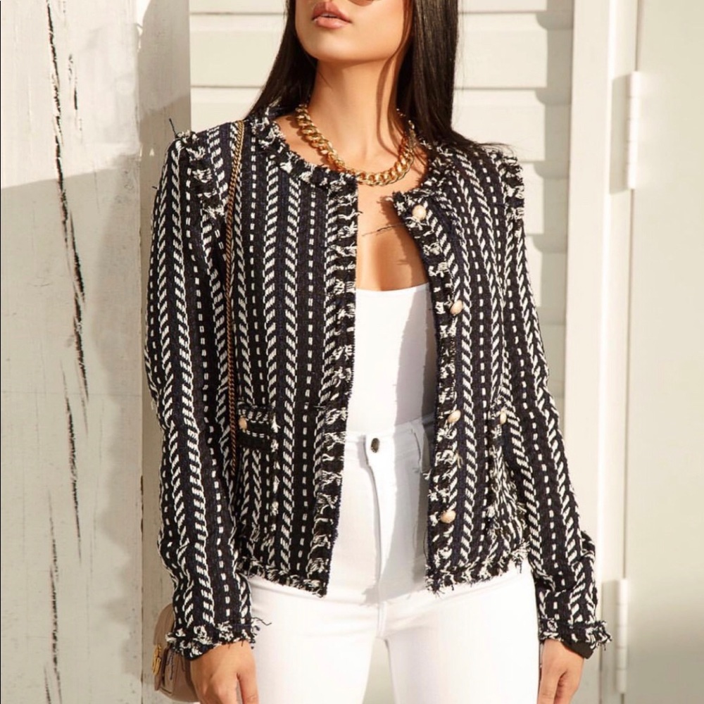 Navy tweed coat